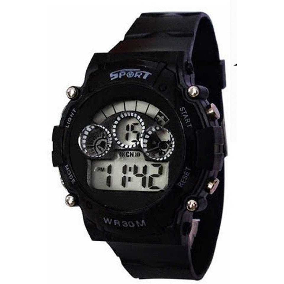 JAM TANGAN MEN SPORTS DIGITAL MULTIFUNGSI LAKI-LAKI ANAK WATERPROOF WR30M