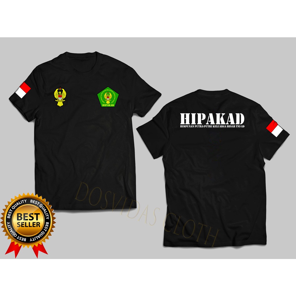 Import Quality BAJU Kaos HIPAKAD Premium Pria Wanita TNI AD Distro Tshirt Murah