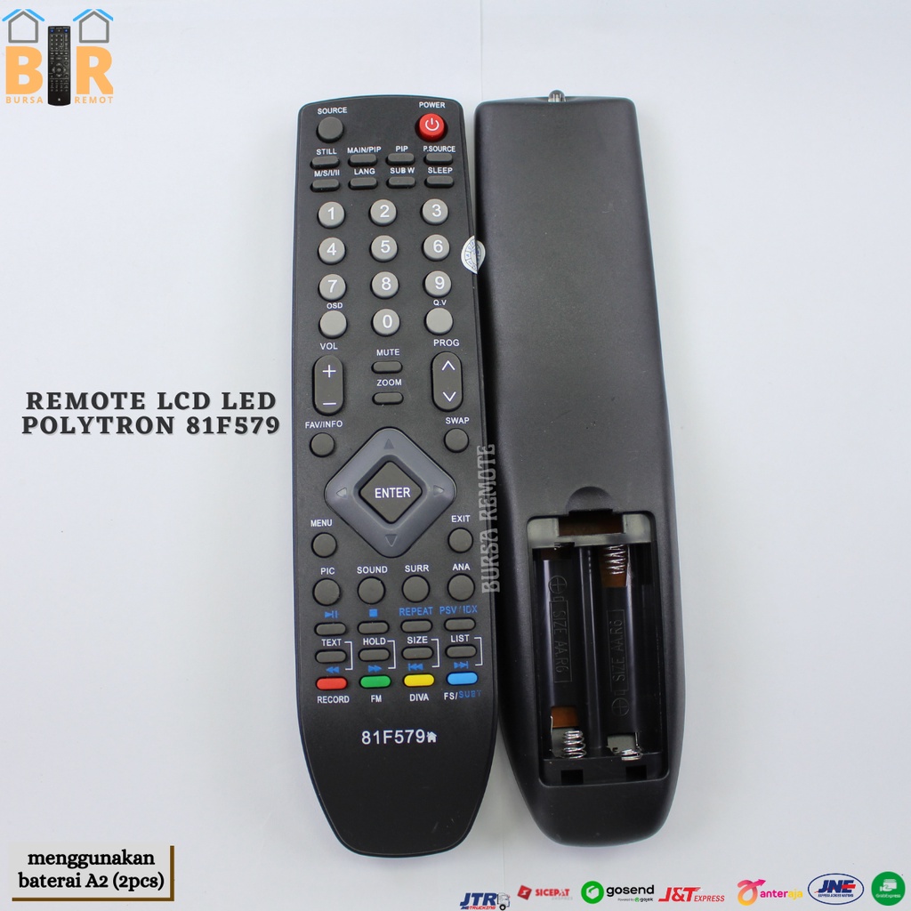 Remote TV Polytron Led Lcd Tabung Flat 81F579 Remot Tanpa Setting