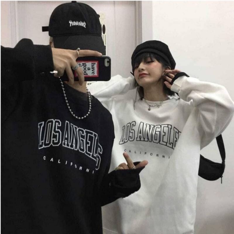 (S - 6XL) Sweatshirt LOS ANGELES Urban Style BIGSIZE Unisex Sweater LA CALIFORNIA StreetWear Loose Long Sleeve Fleece Premium