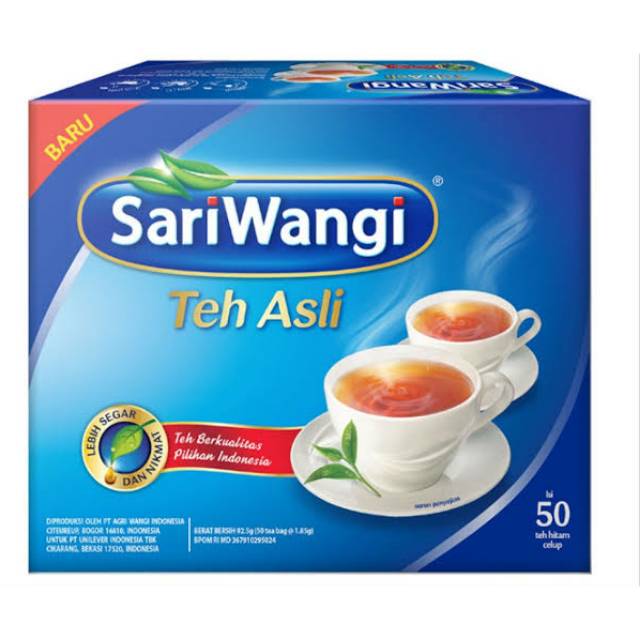 SARIWANGI TEH CELUP 50 PIECE 100% TEH ASLI