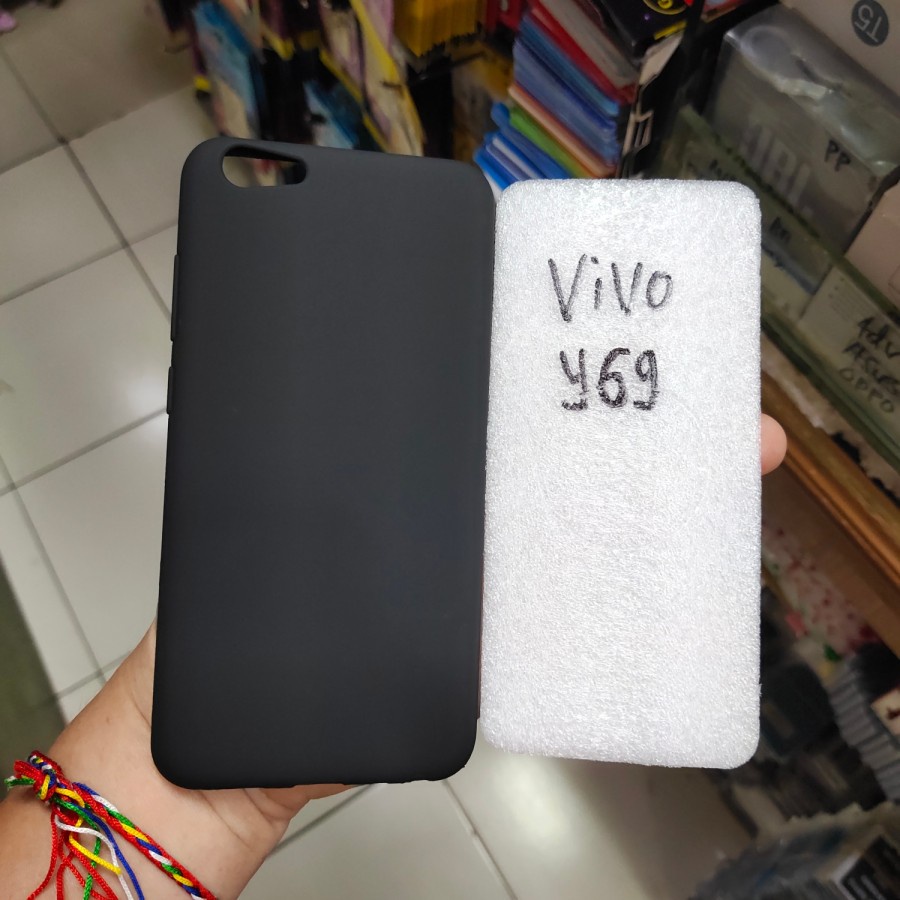 VIVO Y83 , VIVO Y69 softcase silikon karet hitam mantul murah meriah