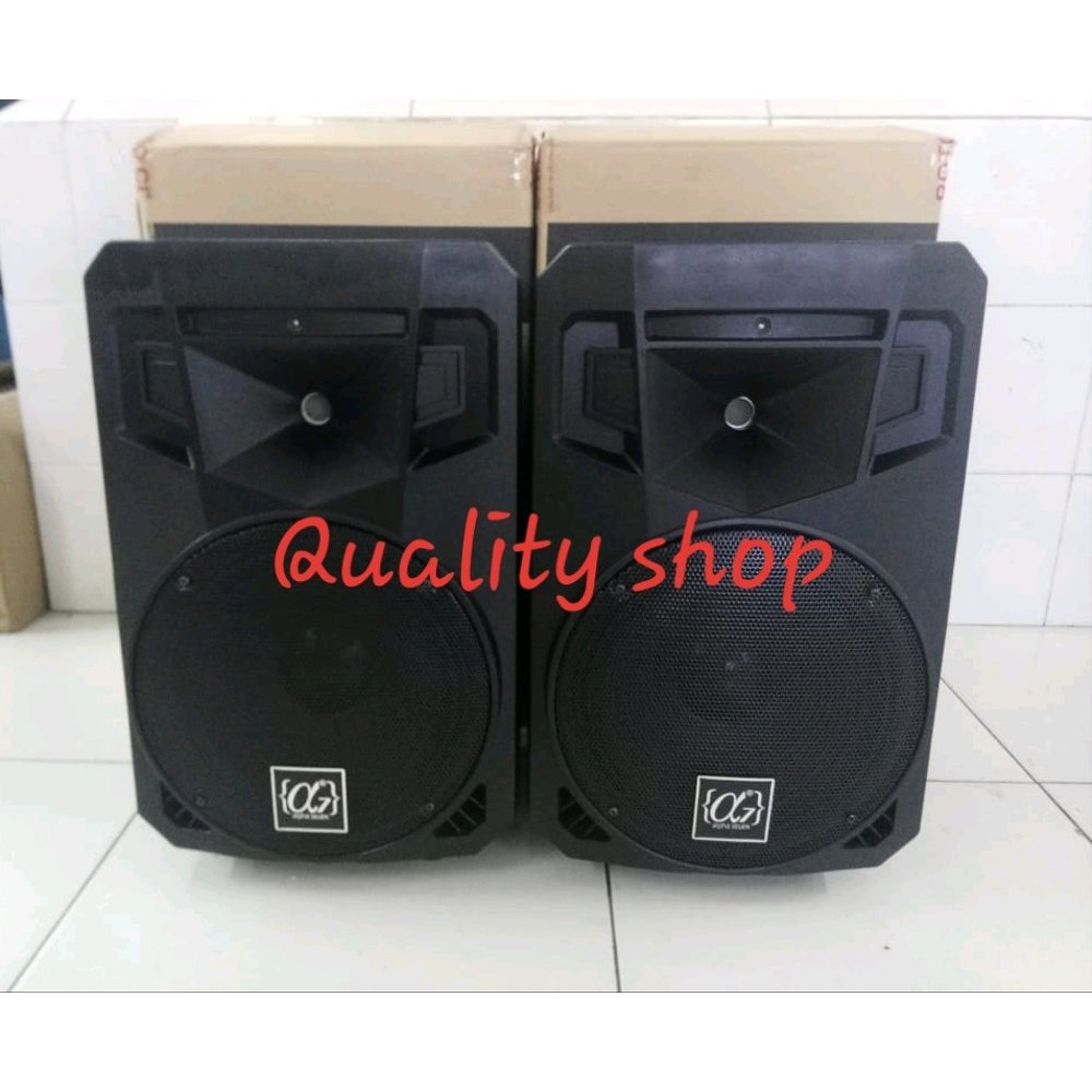 Asli  SPEAKER PASIF BOX FIBER ALPHASEVEN 12 INCH 2 UNIT ORIGINAL