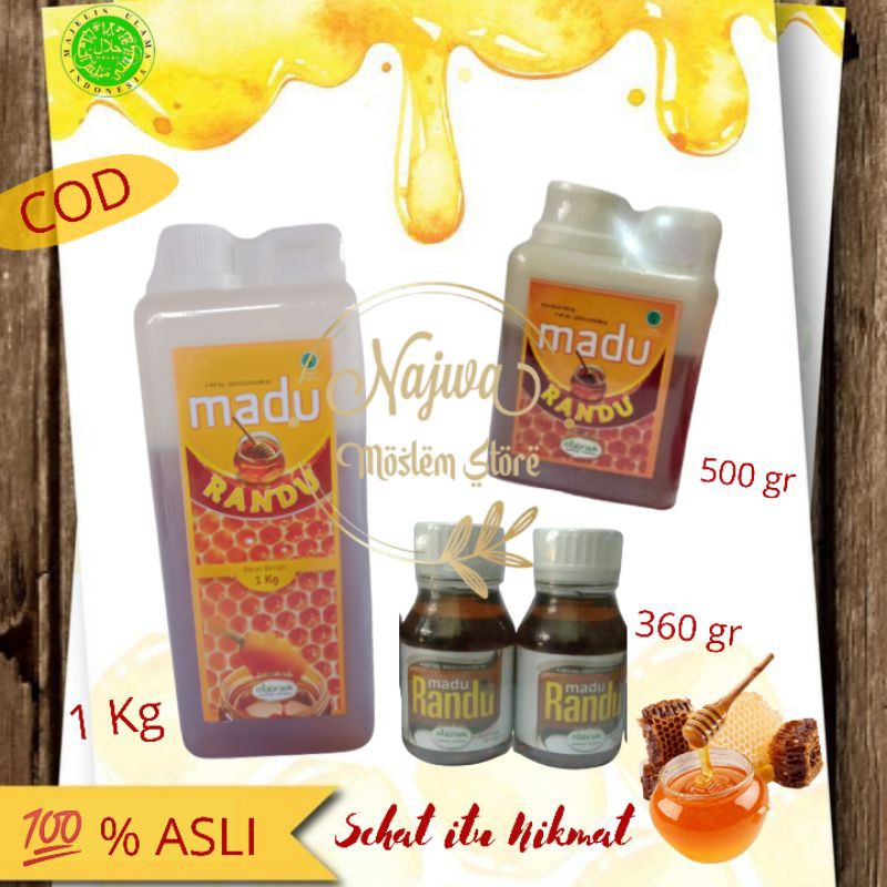 

Madu Murni Asli Bunga Randu Mabruuk 1 Kg,500 gram,360gram
