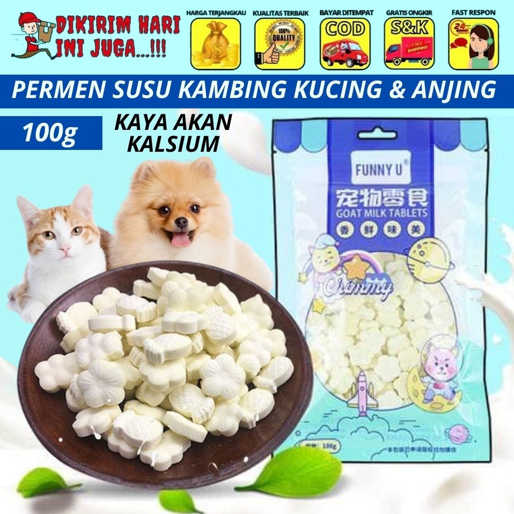 Permen Susu Kambing Murni Untuk Kucing dan Anjing FEFARM