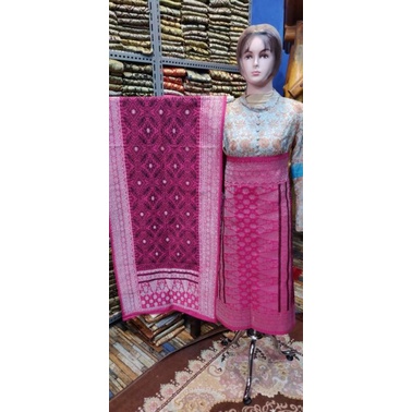 Songket Bunga Cina Sale Benang Sutra Alam