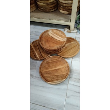 Cobek Kayu Jati D20/ Piring Saji Jati Diamater 20cm