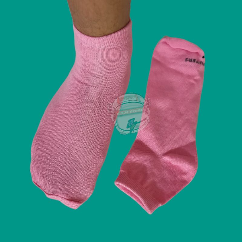 Kaos Kaki Polos Angkle Sock Spandex Tebal / Kaos Kaki Polos Pink