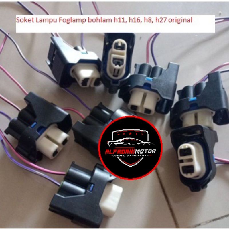 Soket lampu foglamp /kabut bohlamp H16 H11 H8 H27 ORIGINAL