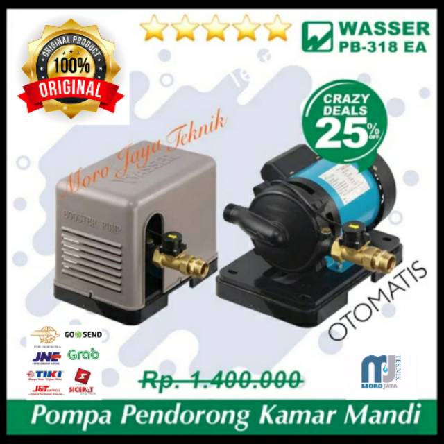 Pompa Air Booster Pump Wasser PB-318EA Pompa Dorong Wasser