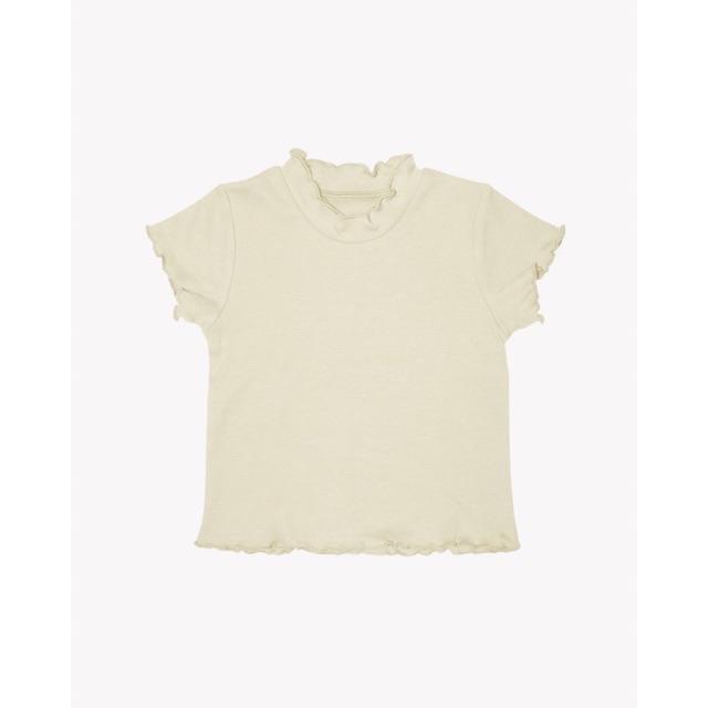 Cotton Cub Ruffle Shirt -Kaos Polos Anak Bayi Balita Toddler Organic Cotton-Butter