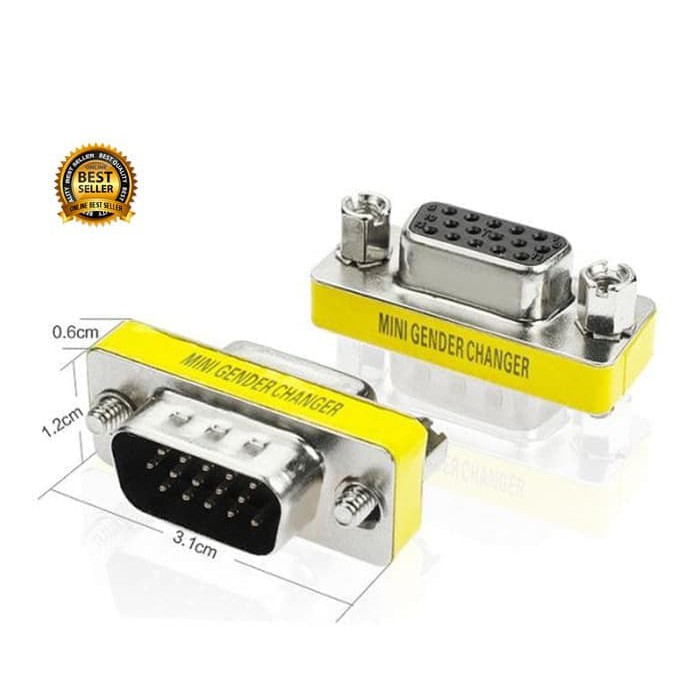 GENDER VGA FEMALE FEMALE 15 PIN KONEKTOR VGA FEMALE FEMALE