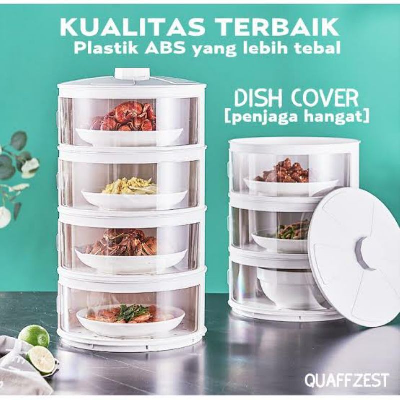 TEMPAT LAUK 4 SUSUN / TEMPAT PENYIMPANAN LAUK 4 SUSUN ULIR / STORAGE DISH COVER)/TUTUP WADAH SAJI