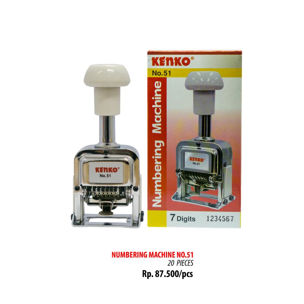 

Numbering Machine Kenko No.51 7 Digits