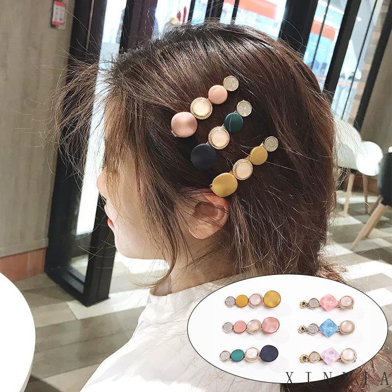 Jepit Rambut Model Macaron Gaya Retro