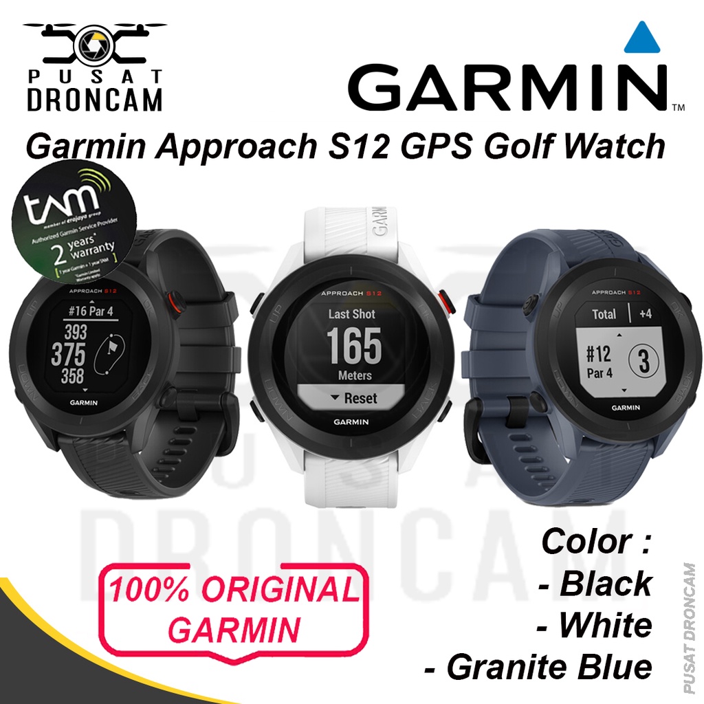 Garmin Approach S12 Golf GPS Smartwatch - Resmi TAM - Jam Tangan