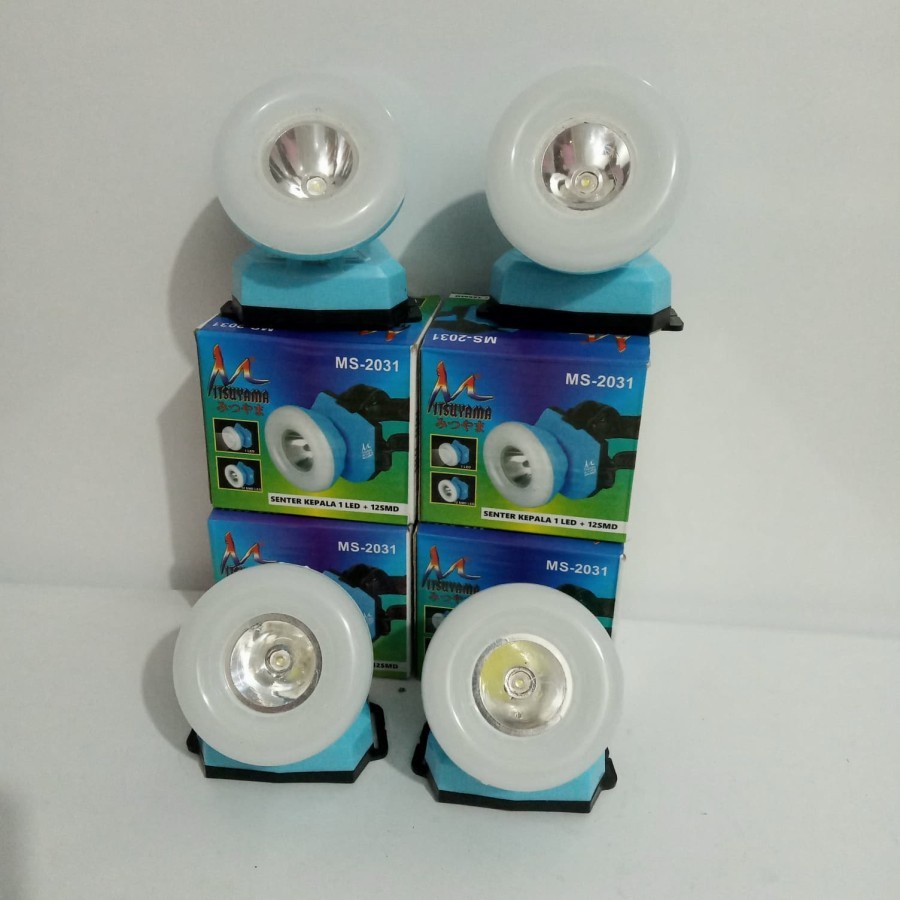 COD Senter kepala 2 fungsi 1 led &amp; 12 smd mitsuyama MS-2031