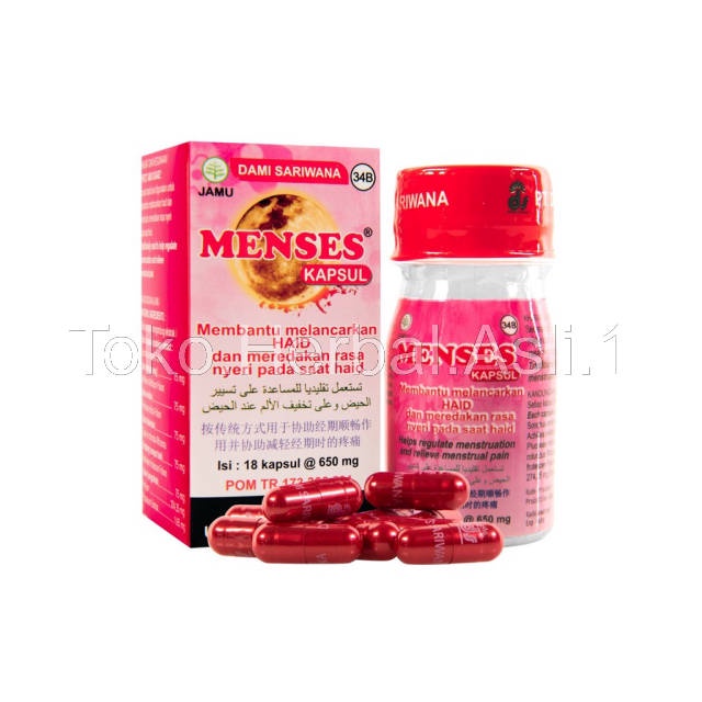 

Menses 18 Kapsul - Dami Sariwana - Meredakan nyeri saat haid