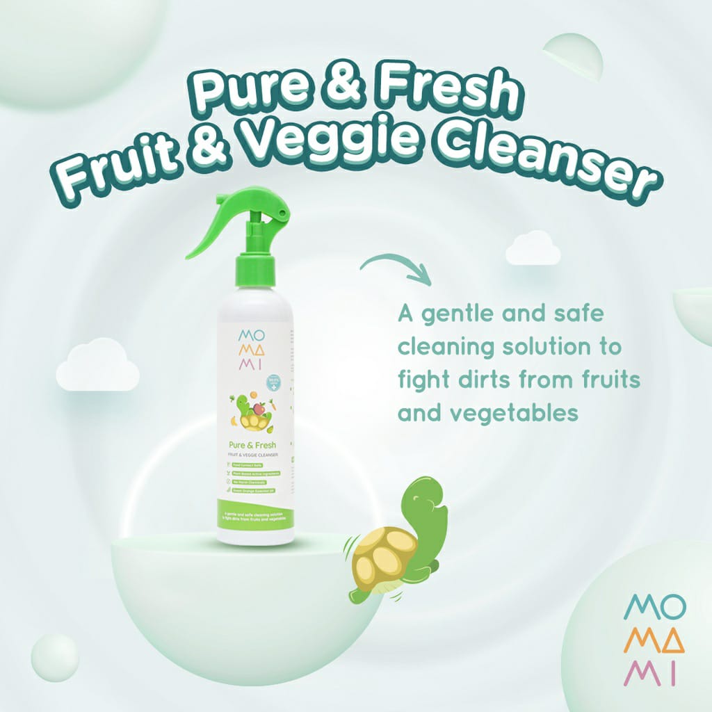 Momami Fruit &amp; Veggie Cleanser 300ml (126776) - Pembersih Sayur Dan Buah