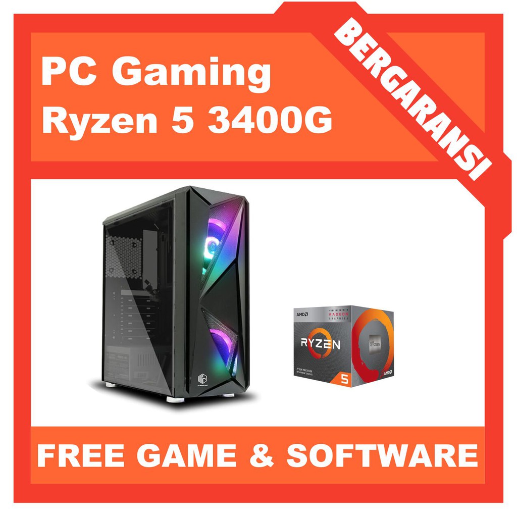 PC Gaming Ryzen 5 Gen ke 3 - Mobo MSI B450M Gaming Plus