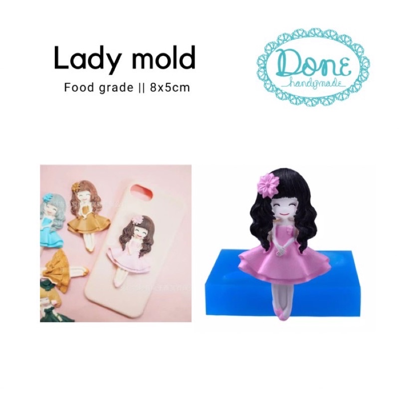 mold boneka mold clay mold fondant cetakan doll art