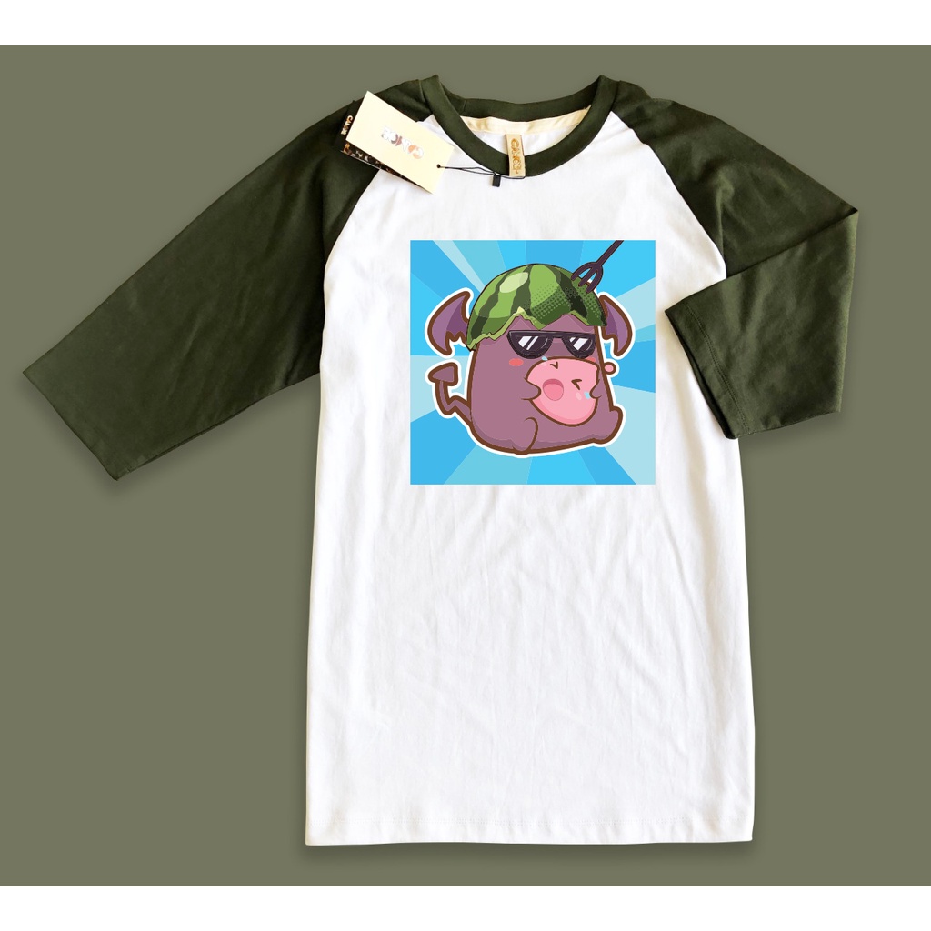 Kaos Raglan Gaming Ragnarok X Deviruchi poring Watermelon