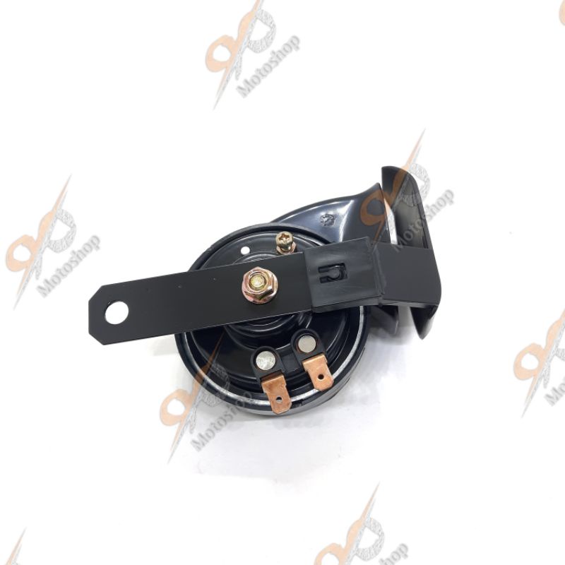 Klakson Keong Single EHO Mono Motor Hitam Terompet Ngebass 510Hz