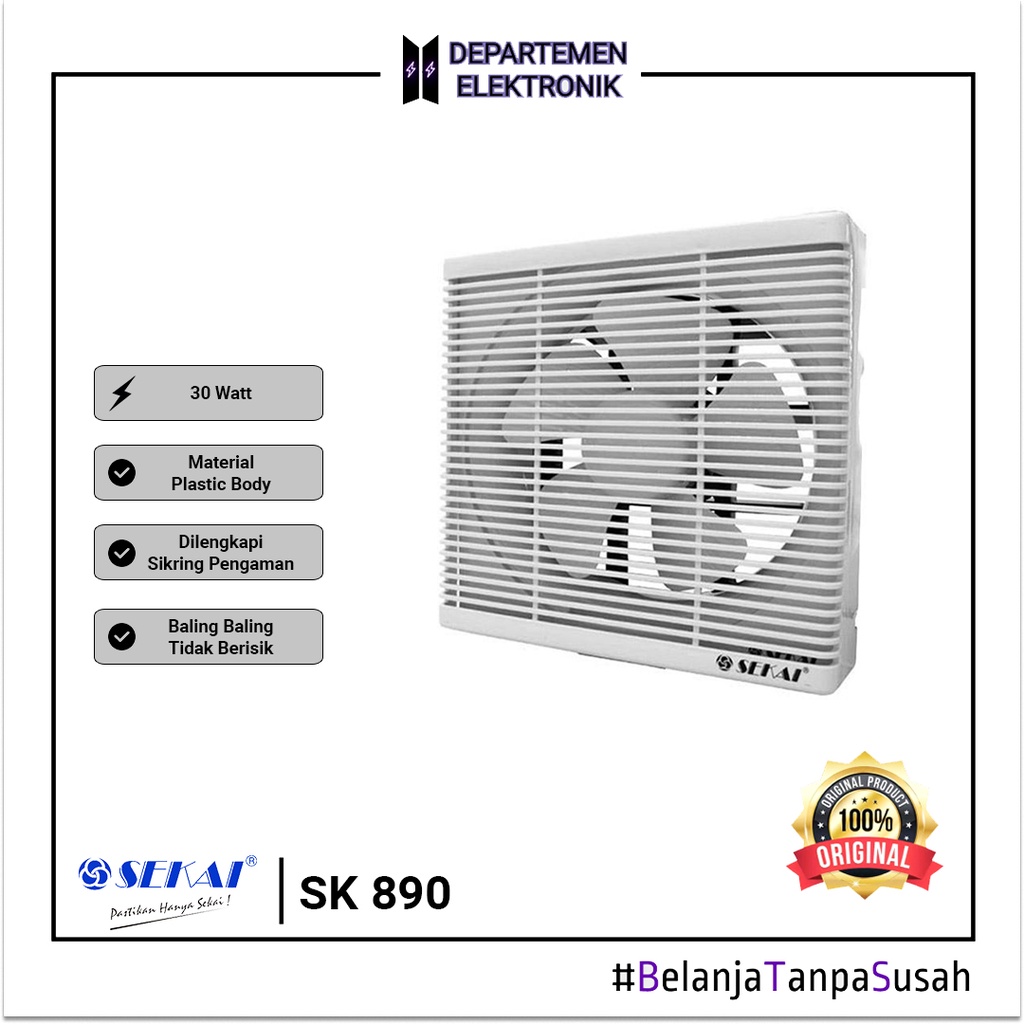 Sekai Exhaust Fan dinding 890 - 8 inch MURAH BANGET / GARANSI RESMI