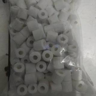 Aquarium kolam  ikan  aquascape bio ring keramik  300 gr 