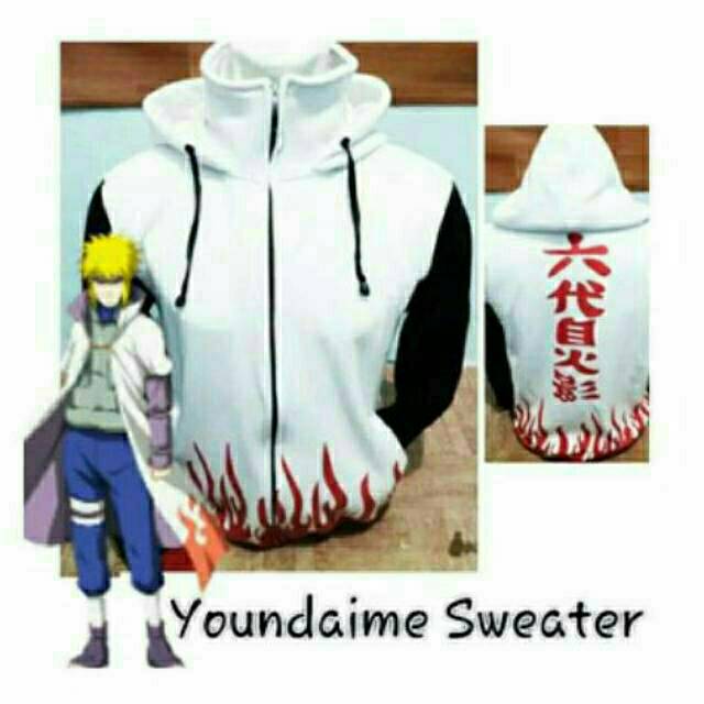 Jaket anak hokage putih hoodie