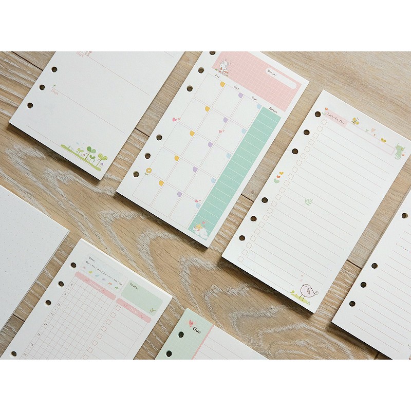 

Sunny Day Loose Leaf Binder Paper A6 (Kertas Refill Binder)