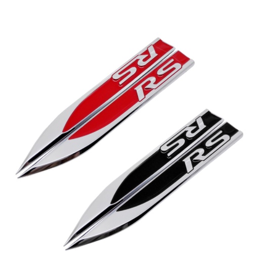 2pcs Stiker Metal 3D Untuk Dekorasi Fender Samping Mobil