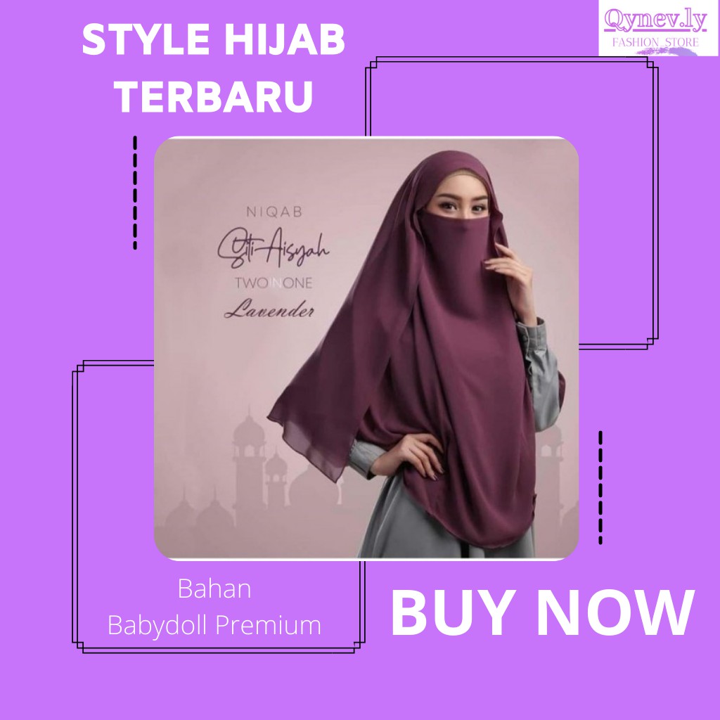Hijab Jilbab Instan Khimar Cadar Cantik Siti Aminah Niqab Muslim Syari Terbaru