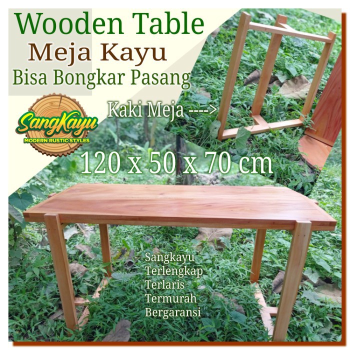 Meja Meja kayu Meja minimalis 120 x50 x70 cm, meja kerja wooden table