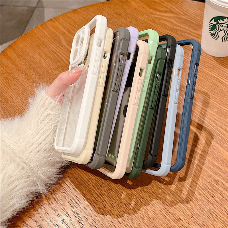 Case bumper Belakang Transparan shockproof Ultra Tipis Untuk iPhone 13 12 11 Pro MAX XS MAX