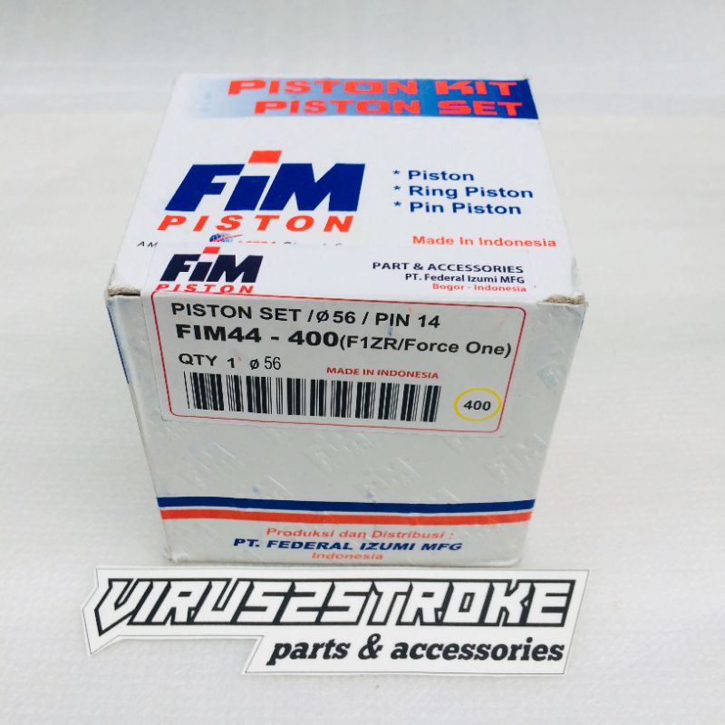 Piston Seher Seker Kit Set F1ZR FIZR F1Z FIZ R Force 1 F1 Over Size OS 125 150 400 Federal Izumi FIM-400