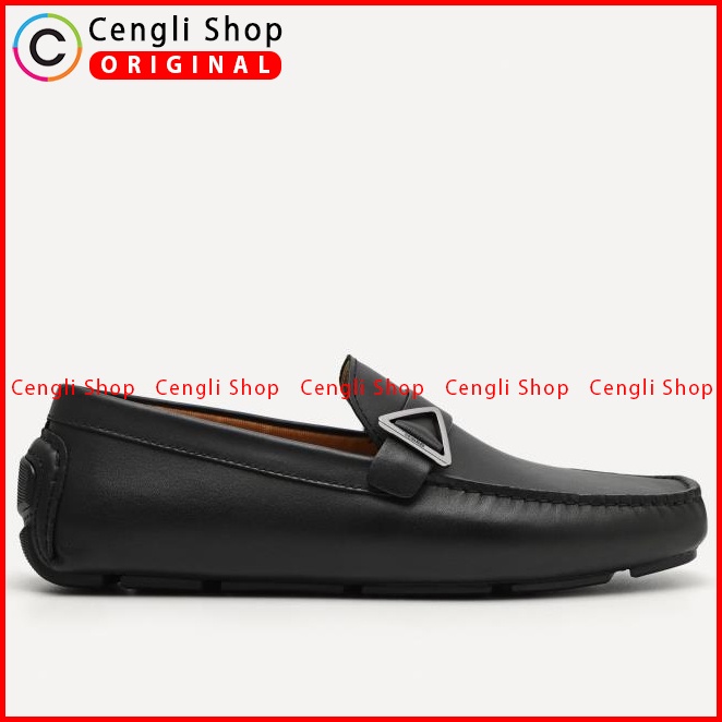 SEPATU PANSUS KULIT PEDRO PRIA ORIGINAL LOAFER BRANDED HITAM PM166