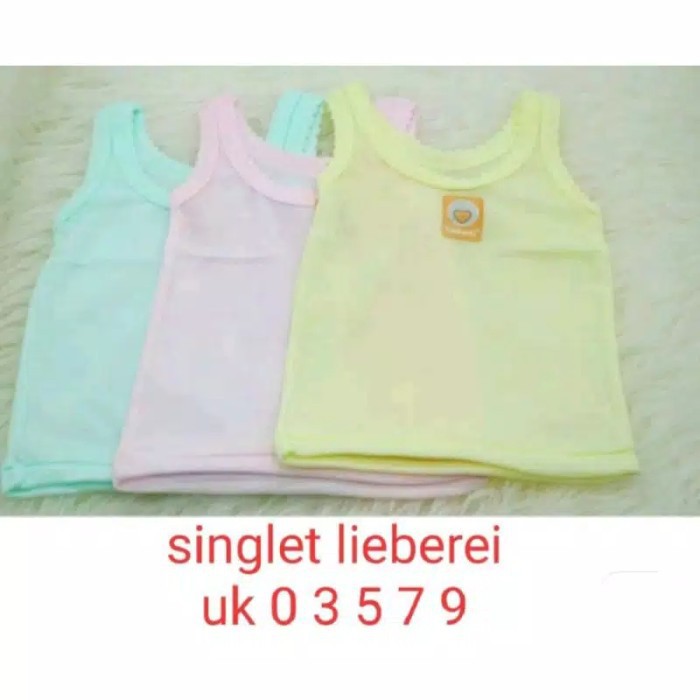 Singlet baby Kaos Dalam Anak Warna - Lieberei 3pcs/murah