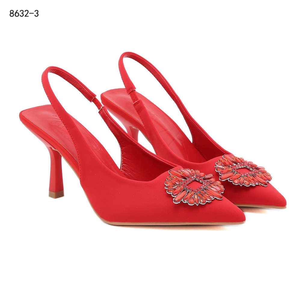 ZR Mid-Heel Slingback Shoes #8632-3