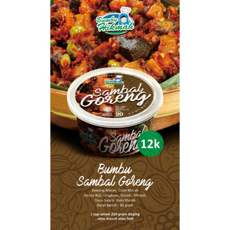 

Bumbu Hikmah SAMBAL GORENG ATI NON-MSG