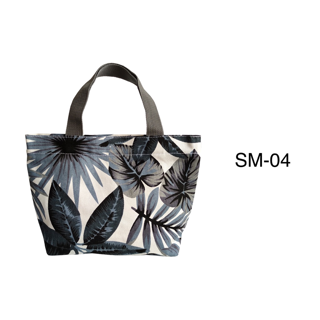 Tas Mukena Tas Make Up Bahan Kanvas 26x19x8cm Motif SM-04