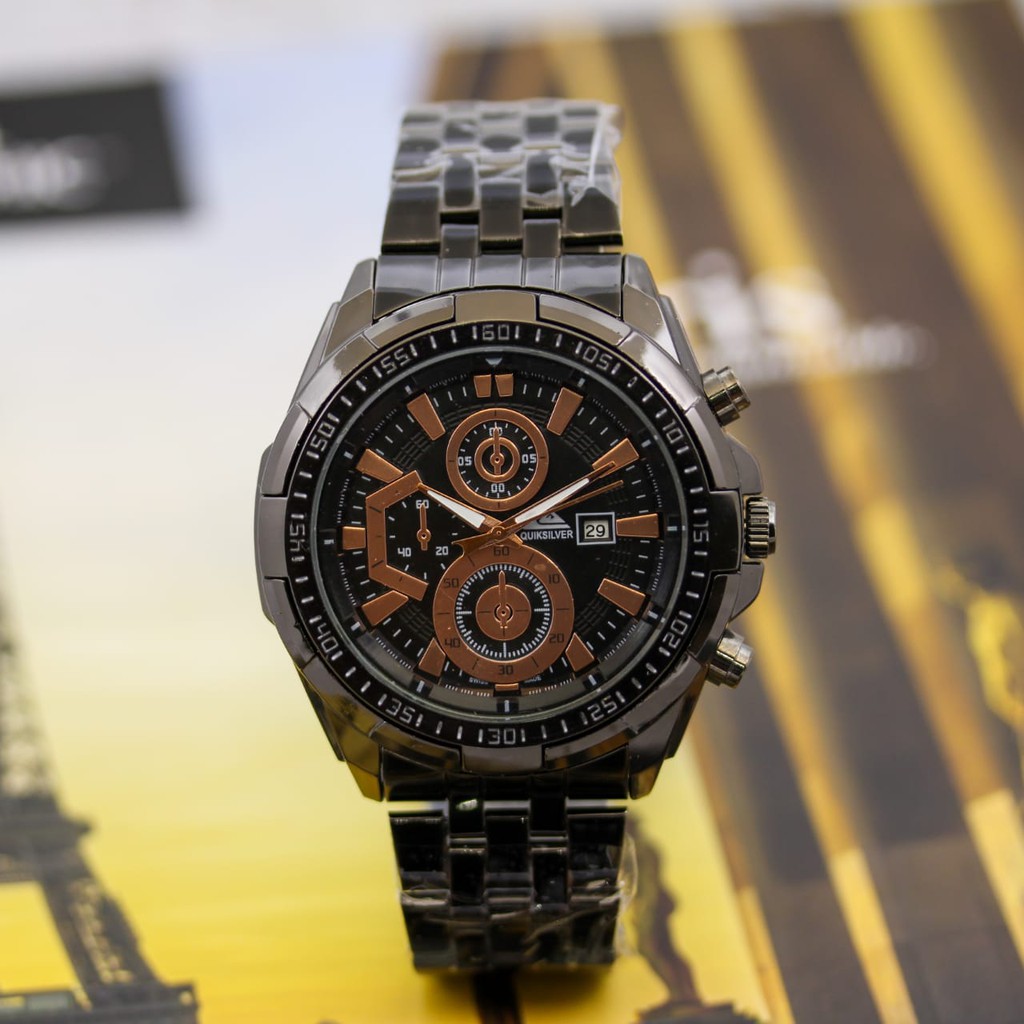 Jam Tangan Pria Quiksilver Tanggal Aktif Crono Off Stainless Steel