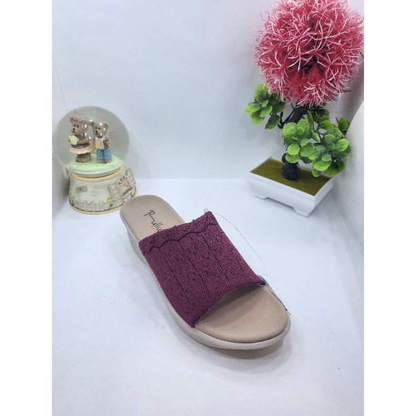 sendal wanita rajut rullief