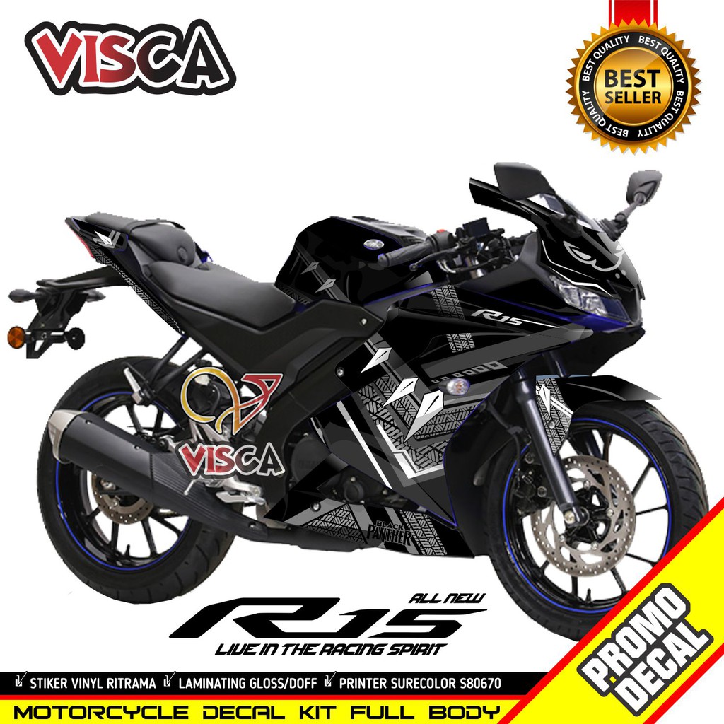 Decal Stiker Motor R15 V3 Black
