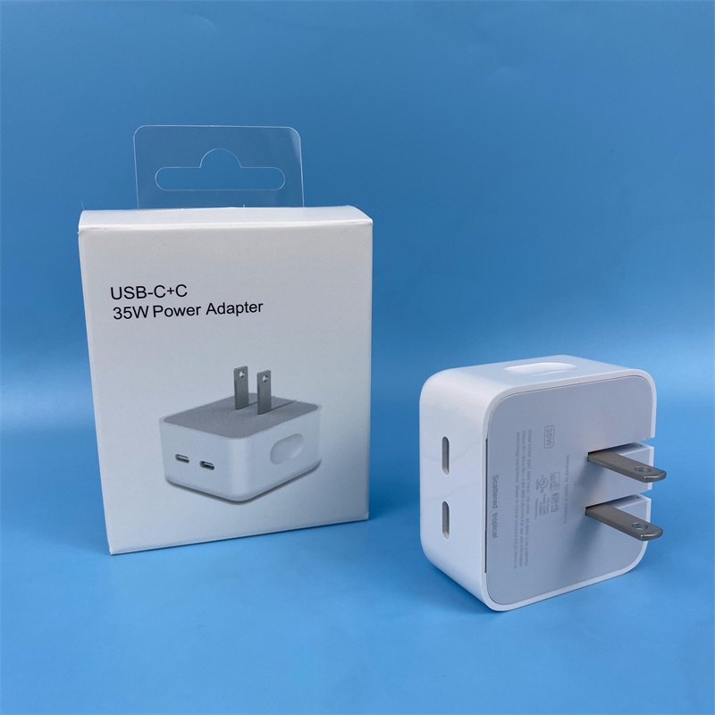 Pd Adapter Charger Ganda Tipe-C 35W Fast Charging Untuk IPhone EU 35W