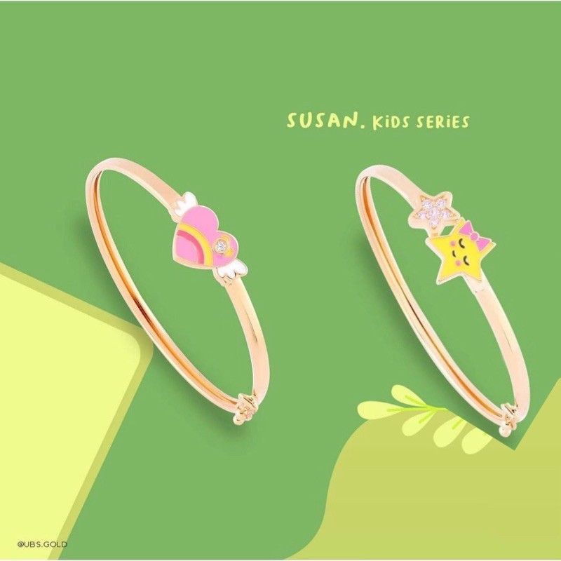 Gelang bangle anak Love, Star bintang Susan series UBS 8K 375