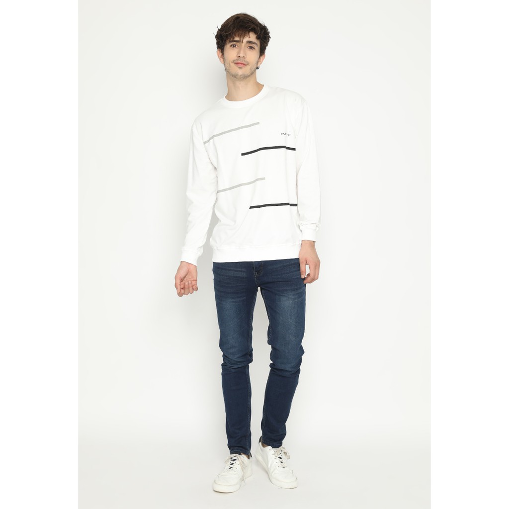 Sweater Pria Ryusei Swt Men Seyu White-4