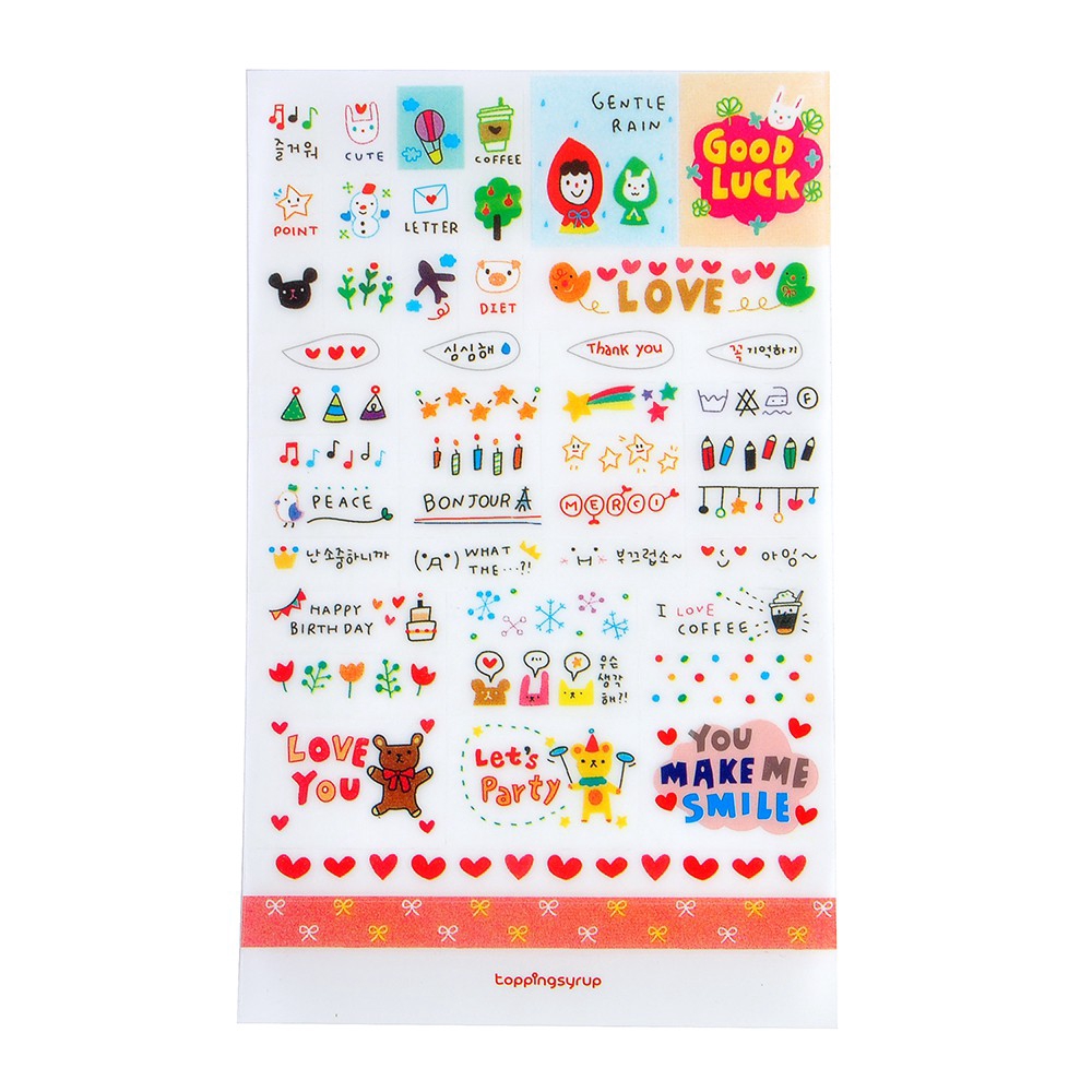 【TERSEDIA &amp; COD】6Pcs Stiker Kertas Lucu Warna-Warni untuk Scrapbook / Album Foto