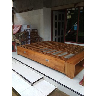  Tempat  tidur  dipan ranjang minimalis lesehan  kayu  jati 