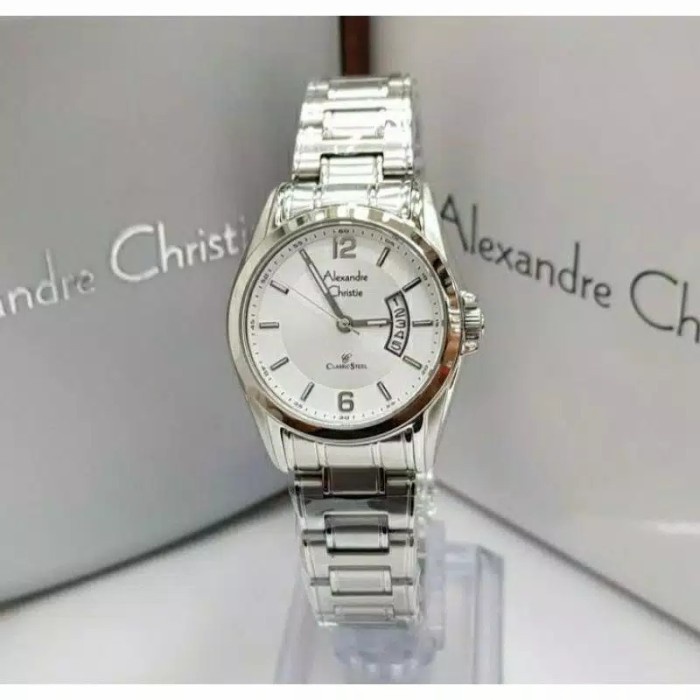 Jam tangan wanita Alexandre Christie AC 8289 AC8289 silver Original